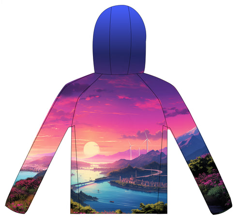 Electric Sunset Sun Hoodie